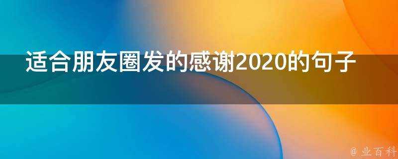 適合朋友圈發的感謝2020的句子