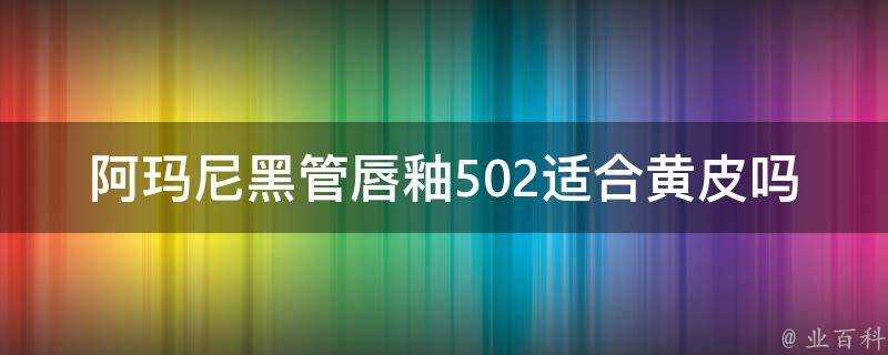 阿瑪尼黑管唇釉502適合黃皮嗎