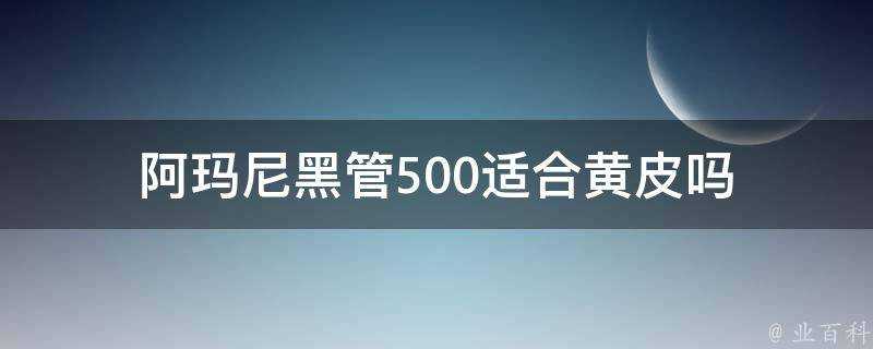 阿瑪尼黑管500適合黃皮嗎