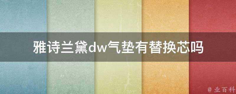 雅詩蘭黛dw氣墊有替換芯嗎