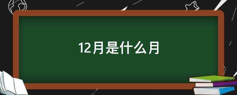 12月是什麼月