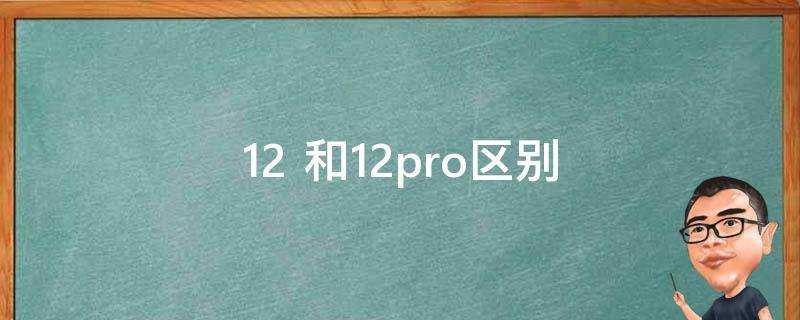 12 和12pro區別