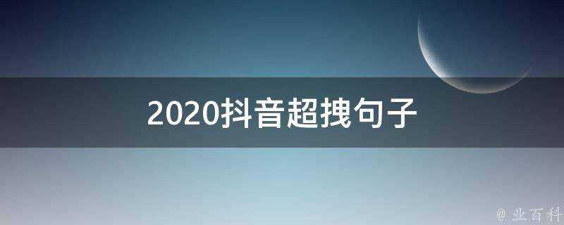 2020抖音超拽句子