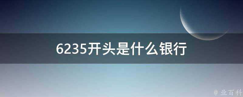 6235開頭是什麼銀行