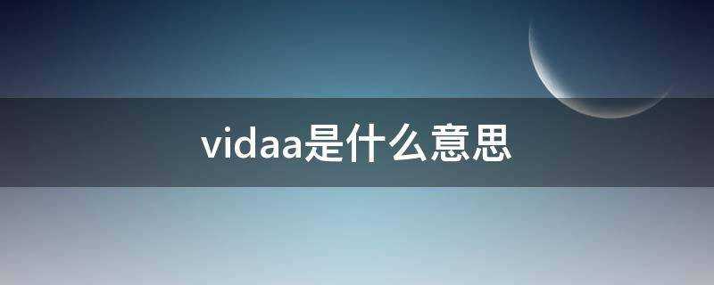 vidaa是什麼意思